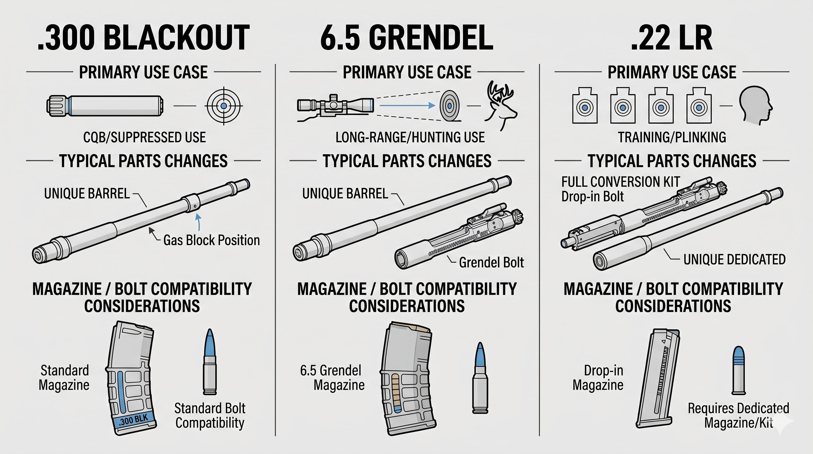 AR-15 Caliber Options Beyond 5.56: What Changes and Why hero image