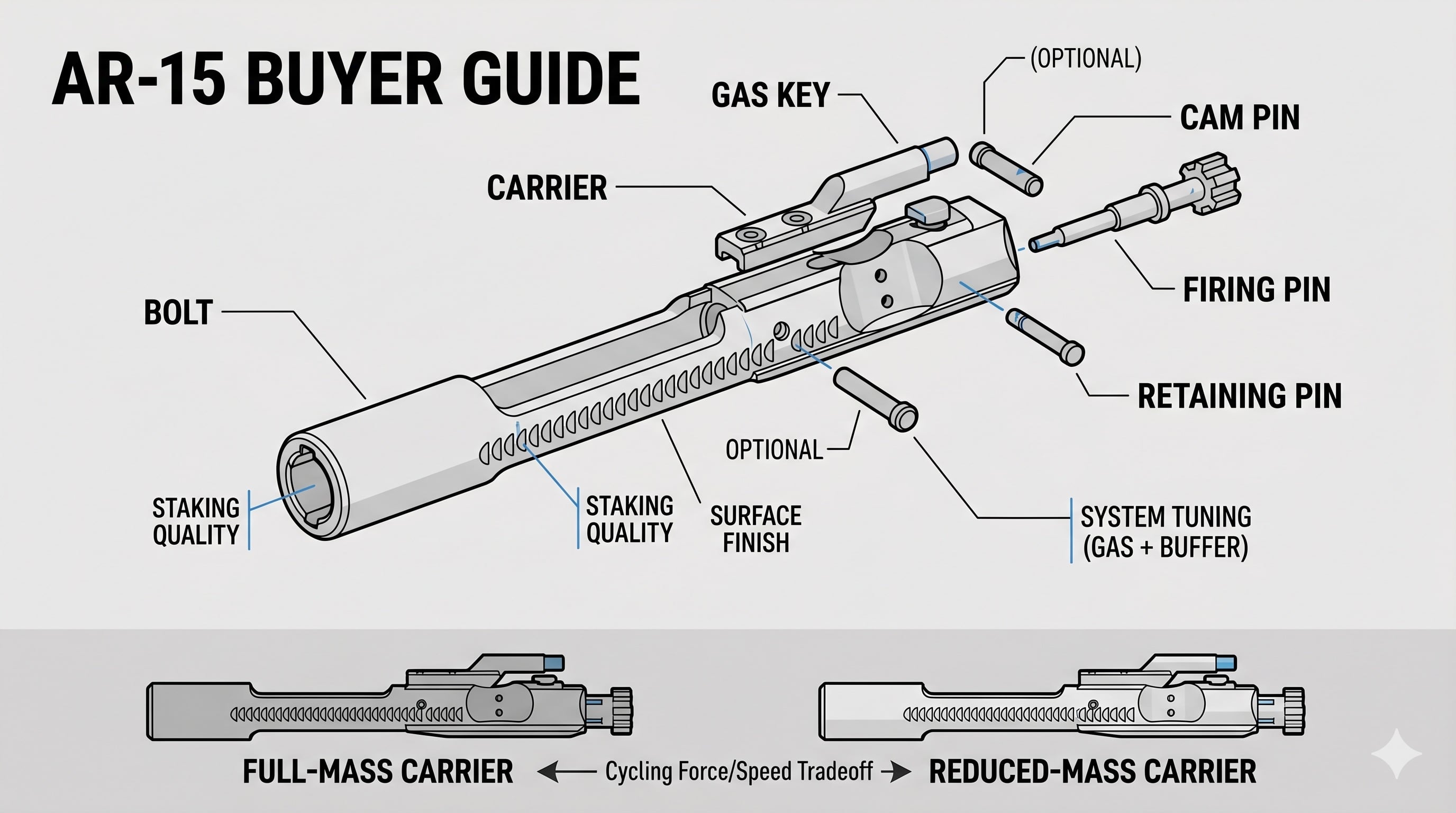 AR-15 Bolt Carrier Groups: Materials, Coatings, and Weight hero image
