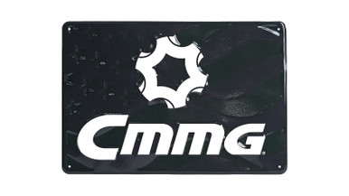 CMMG Flag/Logo Embossed Aluminum Tin Sign 15.5 x 10.56