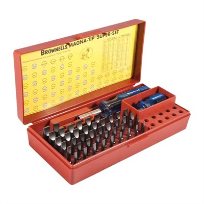Brownells Magna-Tip 44-Bit Professional Screwdriver Set 1/4" Drive Hardened Steel
