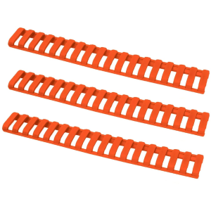ERGO Low Profile Picatinny Rail Cover 7 Polymer Orange 3PK