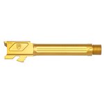 Fortis Match Grade Glock 19 9mm 4.5in Threaded Barrel Gold TiN (FM-G19-TB-TiN)