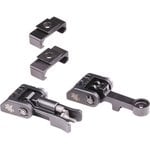 Griffin Armament GAM2S M2 Sight Kit AR-Platform Flip Up 17-4 Stainless Steel Black Melonite QPQ Finish for Picatinny Rail Includes 12 o'clock Plates & Fasteners