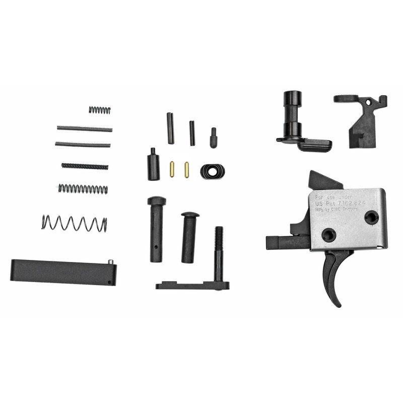 CMC Triggers AR-15 Lower Parts Kit 3.5 lb Curved Trigger Black