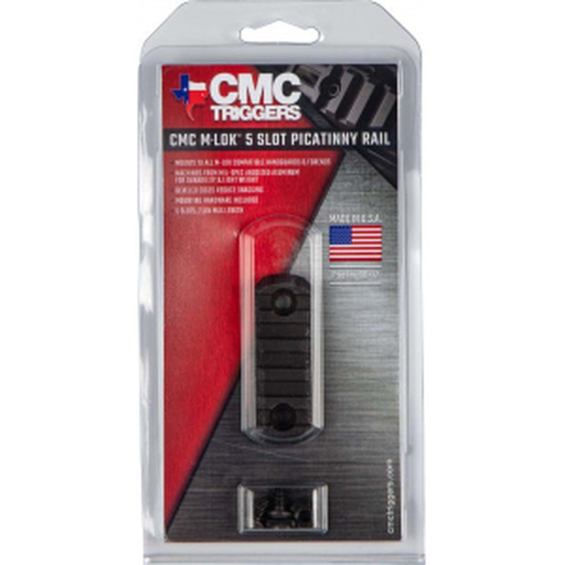 CMC 81722 M-LOK 5-Slot Picatinny Rail 2.50" 0.40" Mount Height