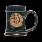 SilencerCo Deneen Pottery 16 oz Tankard Logo Ceramic Mug, Hunter Green