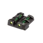 Hiviz LiteWave GLLW15 Glock Rear Sight 9/40/357 Green Fiber Optic Black