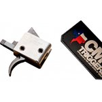 CMC Triggers 93501 Drop-In Single-Stage Curved Trigger with 5-5.50 lbs Draw Weight & Black/Silver Finish for AR-15/AR-10