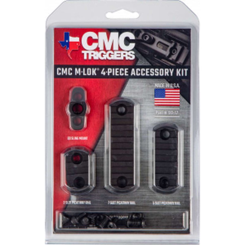 CMC Triggers 81724 M-LOK 4-Piece Rail Kit Black Anodized Aluminum