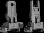 Strike Industries SI-SPBUS AR-15 Polymer Folding Backup Sights (Black)