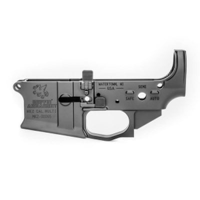 Griffin Armament MK2 Ambi Stripped AR-15 Lower Receiver - Ambidextrous Controls - Flared Magwell - Anodized Black - MK2AL