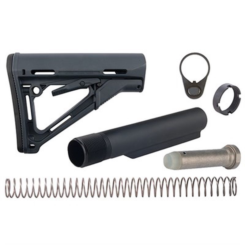 AR-15 CTR STOCK ASSY COLLAPSIBLE MIL-SPEC GRAY