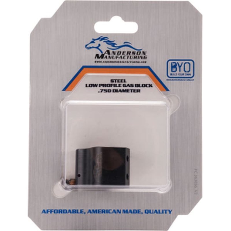 Anderson Low Profile Steel Gas Block .750 Diameter - For AR-15 Platforms - G2-L054-CA01