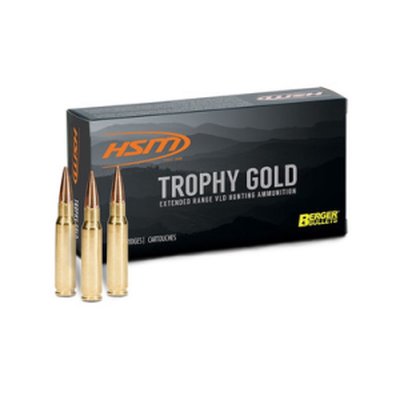 HSM Trophy Gold 6.5 Grendel 130gr Berger Match Hunting VLD Ammo (20 Rounds)