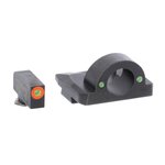 AmeriGlo Ghost Ring Night Sight Set for Glock 17/19/26 (Orange Outline)