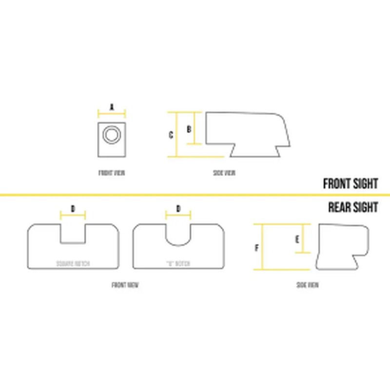 Ameriglo AC-880 Glock COA Combo Slimline Tritium Sights Set