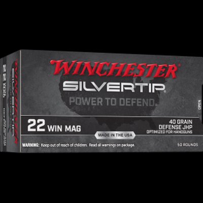 Winchester 22 Win Mag Silvertip 40 Grain Jacketed Hollow Point Ammo