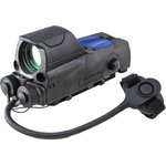 Meprolight Mepro Mor Pro Reflex Red Dot Sight 1x 30mm Bullseye Reticle with Integrated Green & IR Laser Sight QD Picatinny Mount Matte Black