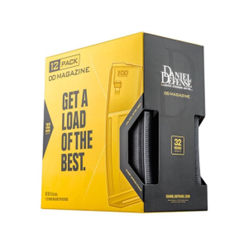 Daniel Defense AR-15 Magazine 223 Remington, 5.56x45mm, 300 AAC Blackout 32-Round Polymer Black 12PK