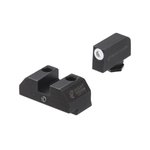 Night Fision Accur8 Glock 42/43/43X Front/Rear Night Sight Set, White/Black One-Dot (GLK-003-015-WGZG)