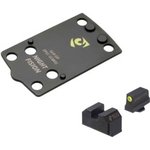 Night Fision Holosun EPS Carry Adapter Plate + Tritium Front Sight Combo for Glock 43X MOS