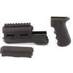 Hogue AK-47 AK-74 OverMolded Grip and Handguard Kit Cobblestone Black 74008