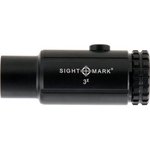 Sightmark SM19063 T-3 Magnifier Matte Black 3x23mm 30mm Tube Features LQD Flip To Side Mount