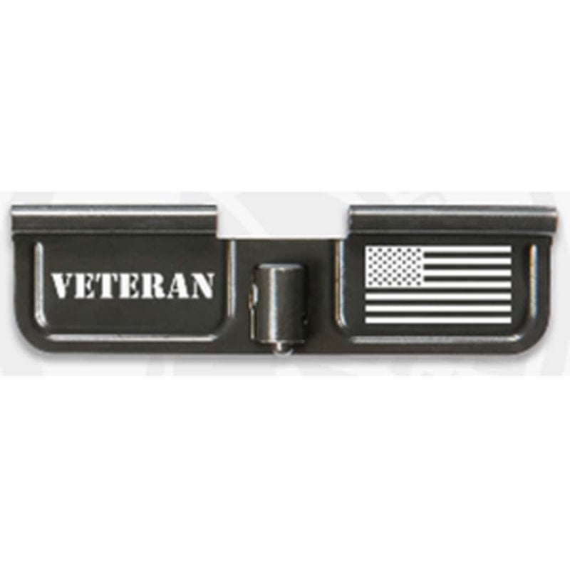 Battle Arms Custom AR-15 Ejection Port Cover Veteran Flag Aluminum Black