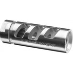 Rise Armament RA701223SLVR AR15 Compensator 1/2x28 TPI 416 Stainless Steel .223/5.56 NATO