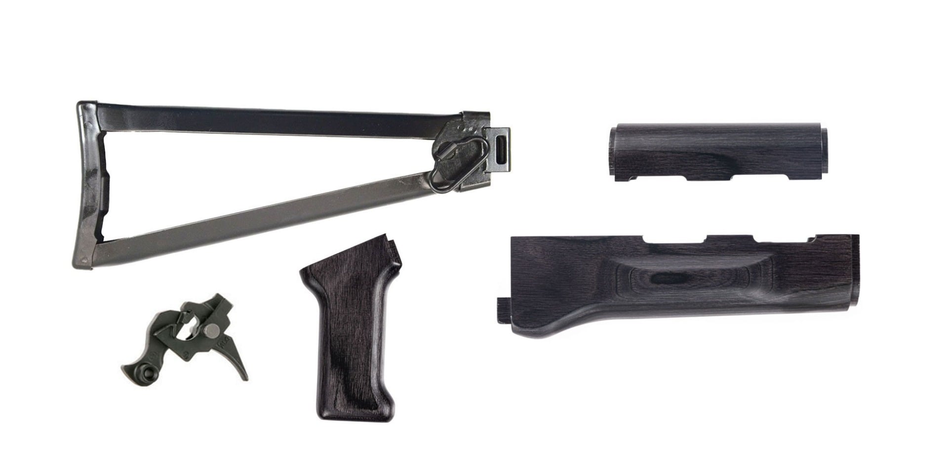 Palmetto State Armory PSA AK Black Satin furniture set w/ folding stock & ALG AKT-EL trigger