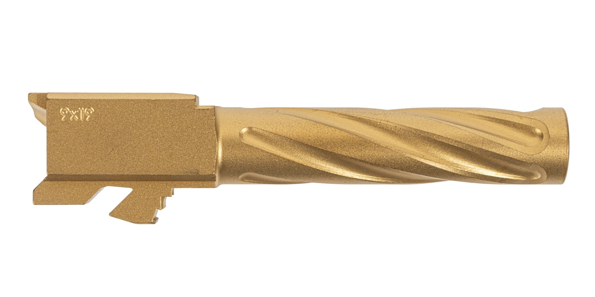 PSA Dagger Non-Threaded Spiral Fluted Barrel - TiN Gold