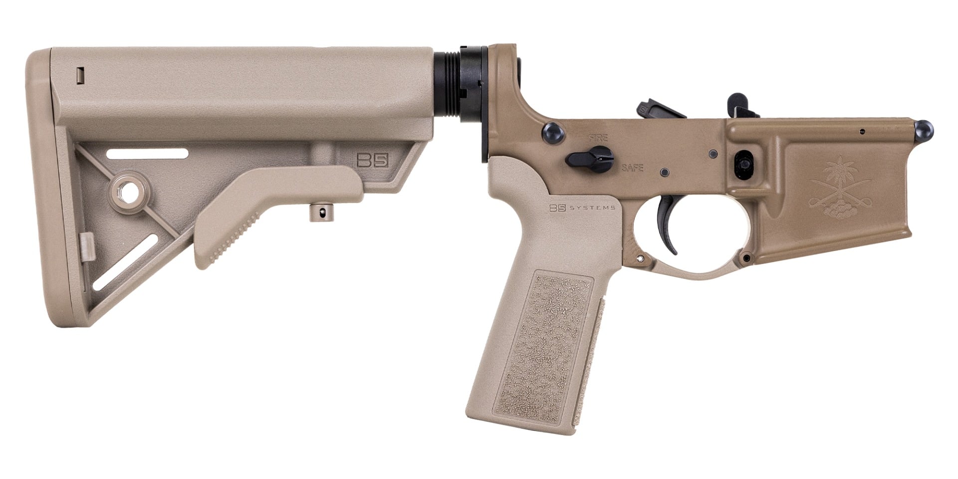 Palmetto State Armory Sabre-15 Forged AR-15 Lower w/ B5 Bravo Stock & Grip (FDE)