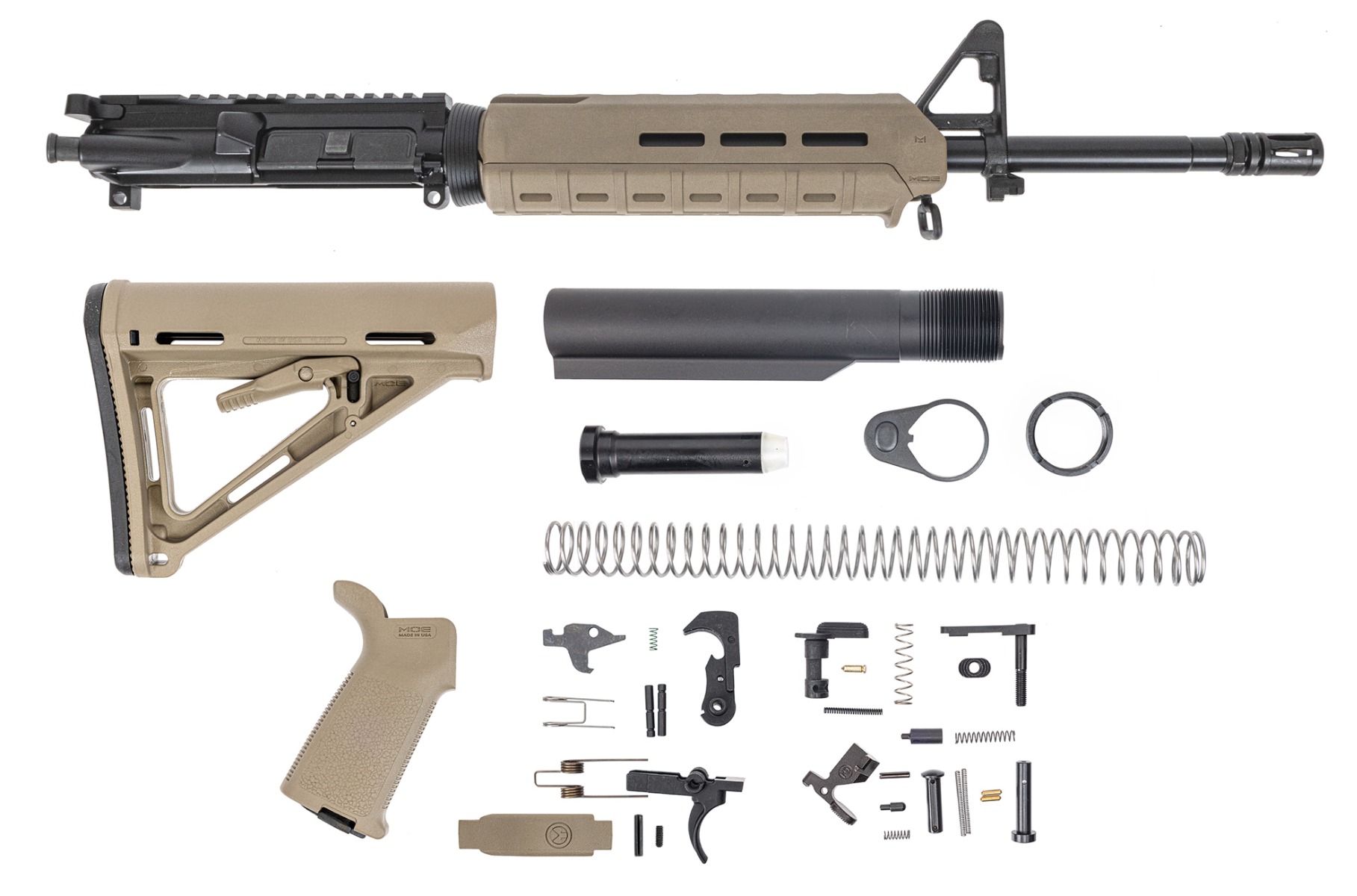 Palmetto State Armory PSA 16 Midlength 5.56 NATO 1:7 Nitride MOE FDE Rifle Kit