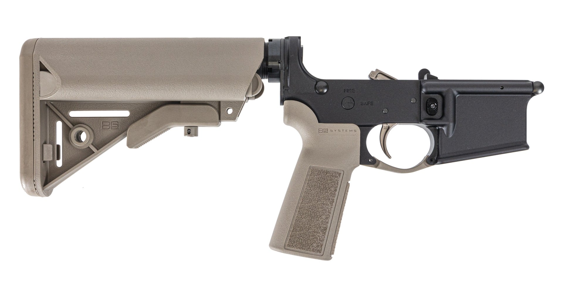 PSA AR15 Complete Lower B5 2 Stage SOPMOD Stock, FDE