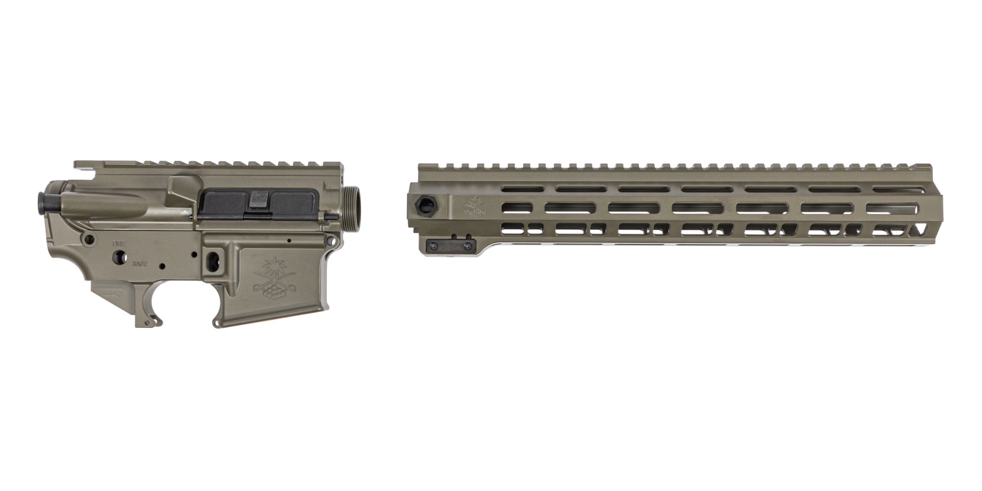 Palmetto State Armory Sabre-15 Builder Set 13" QDSM Rail Moss Green