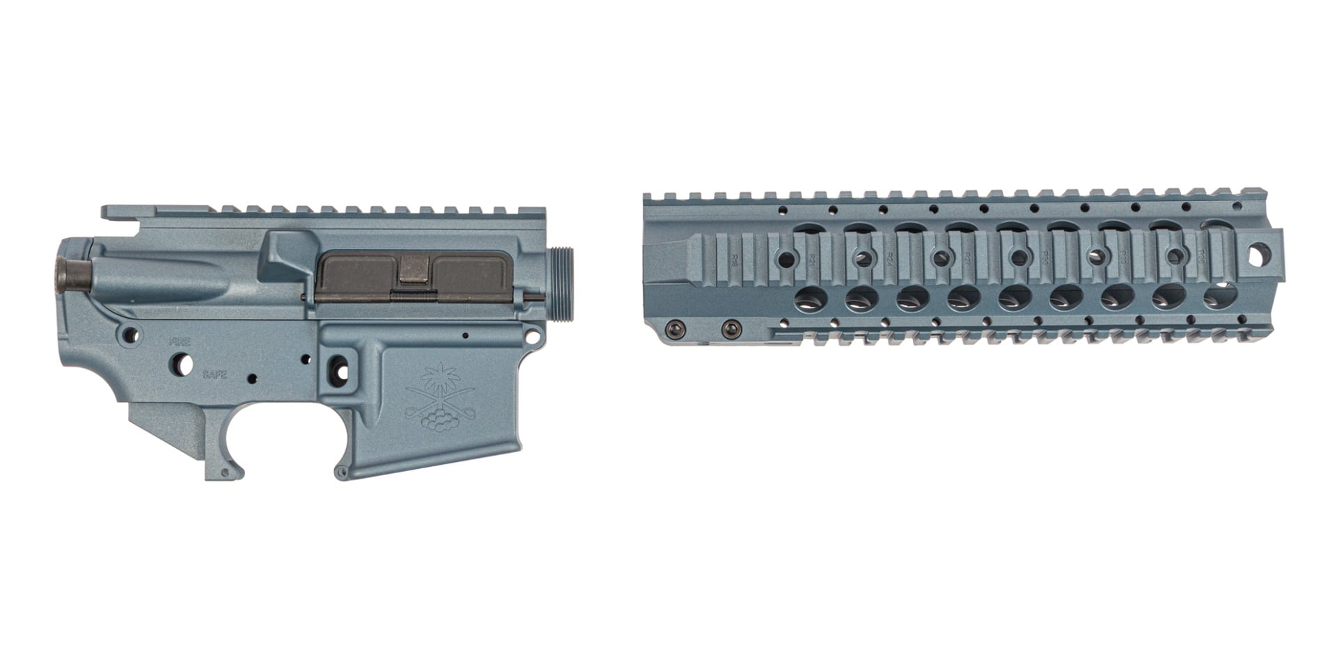 Palmetto State Armory Sabre-15 Builder Set 9 in Quad Rail Blue Titanium