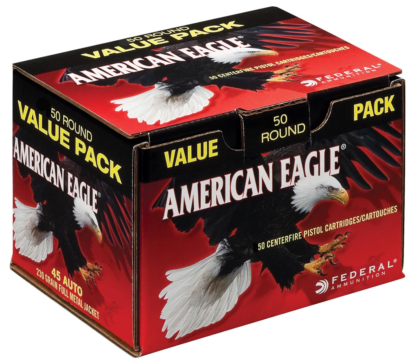 Federal Premium American Eagle 45 ACP 230 Grain FMJ 50 Rounds AE45A50