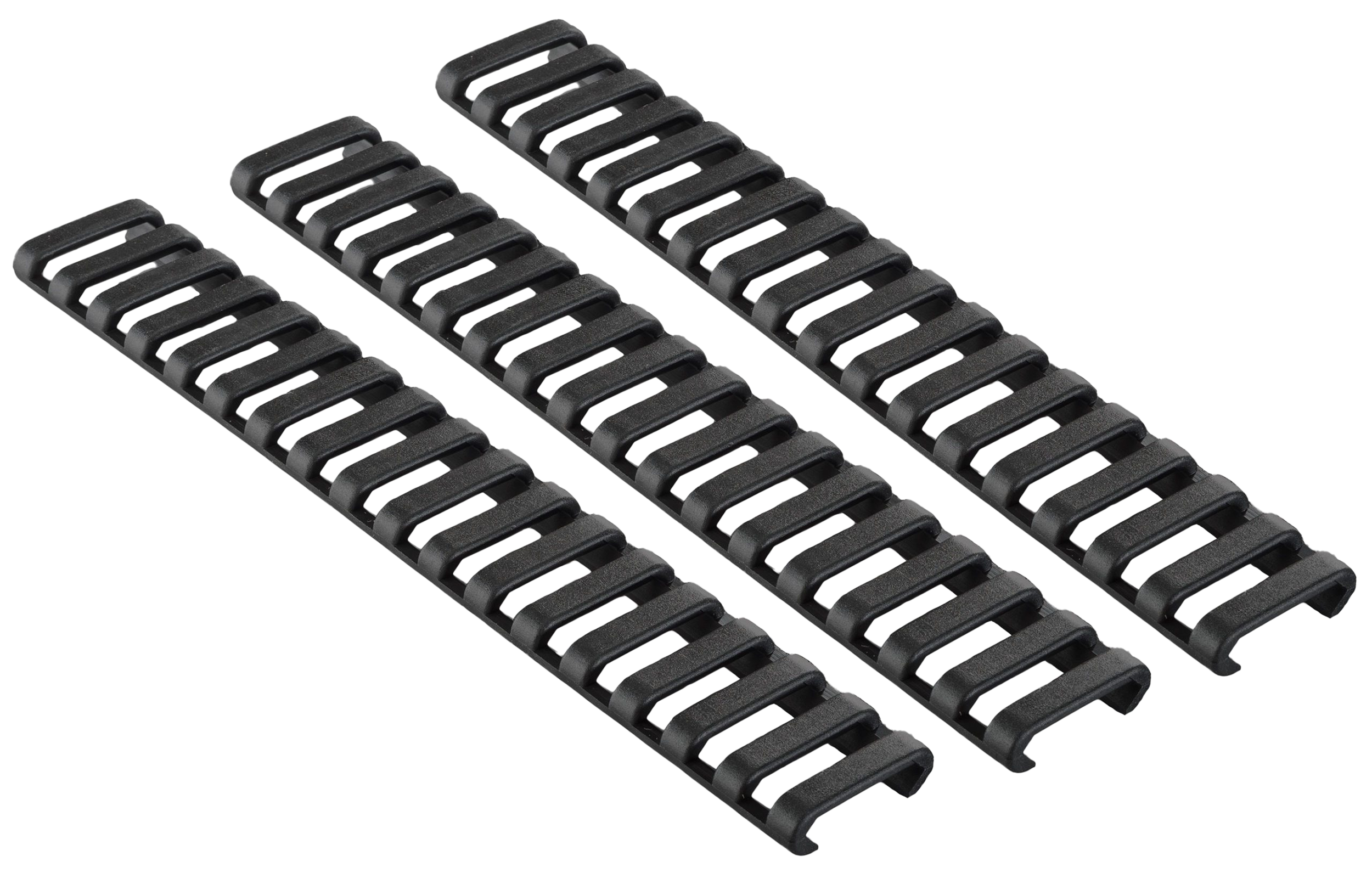 Ergo Grips LowPro Ladder Rail Covers 18 Slot Black Rubber 3 Pack